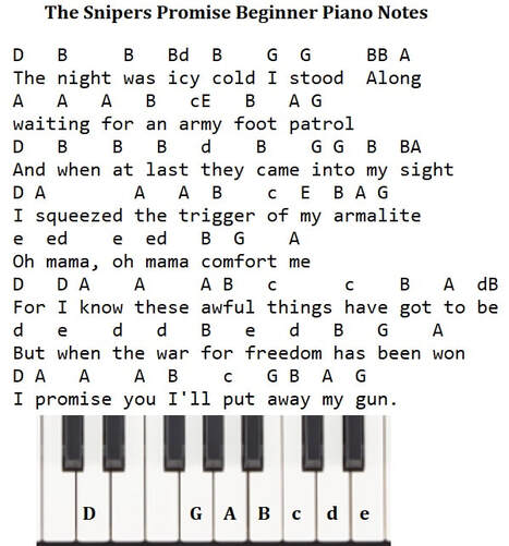 The snipers promise piano notes