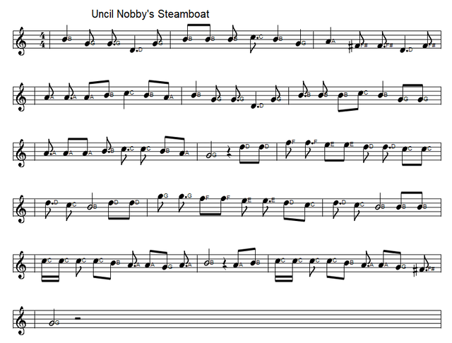 Uncle Nobby's Steamboat sheet music for beginners