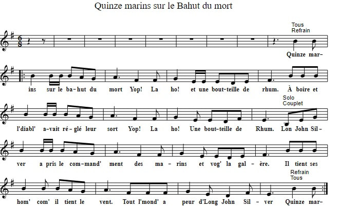 Quinze marins sheet music in D Major