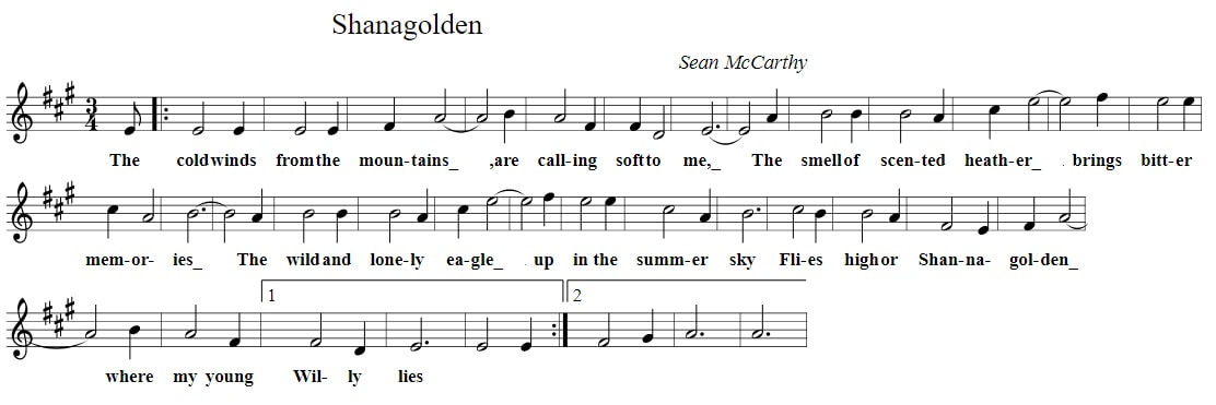 Shanagolden sheet music