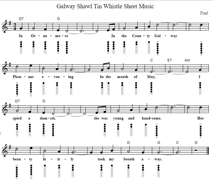 The Galway shawl sheet music in G Major