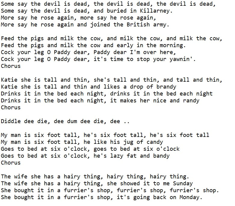 Some say the Devil is dead lyrics by The Wolfe Tones