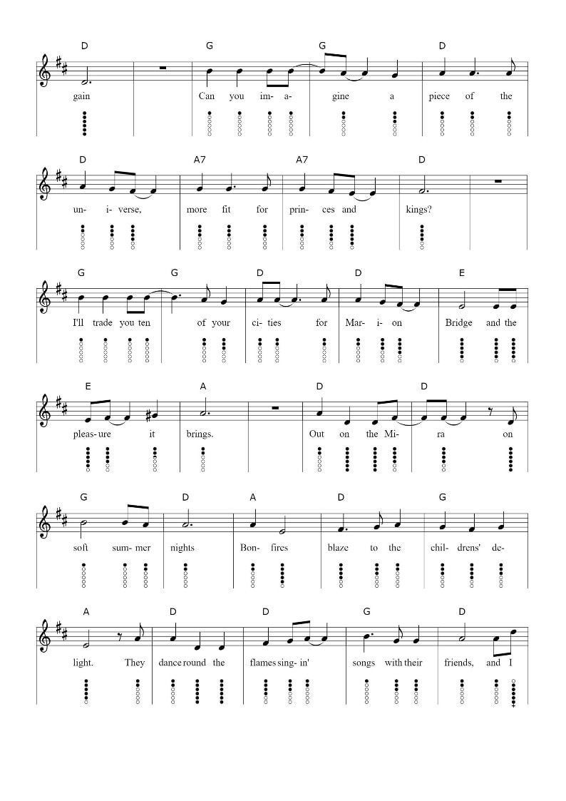 Song For The Mira Tin Whistle tab part two