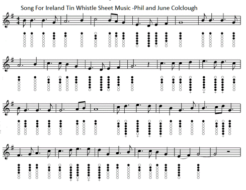 a song for Ireland tin whistle sheet music