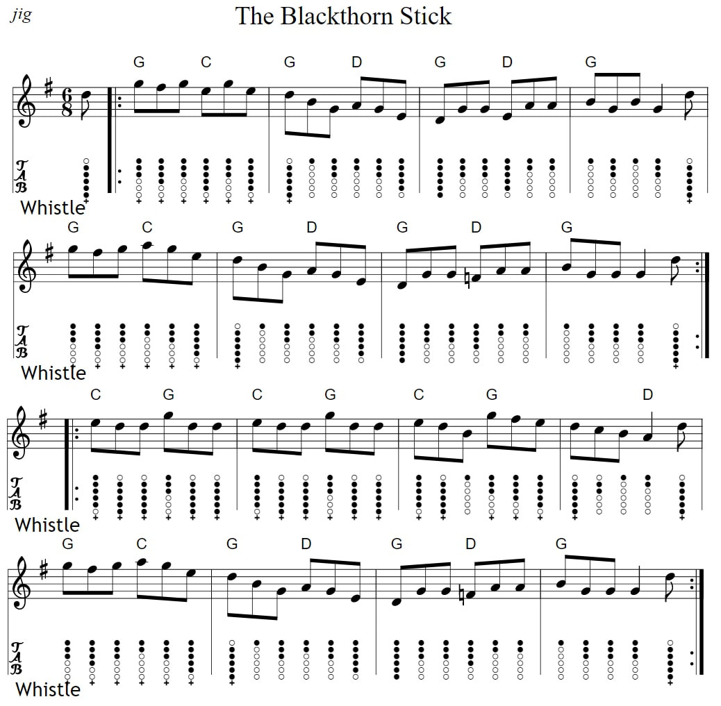 The blackthorn stick stick-sheet-music-with-chords