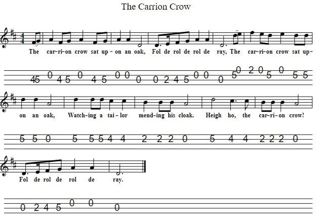 The carrion crow mandolin tenor banjo tab
