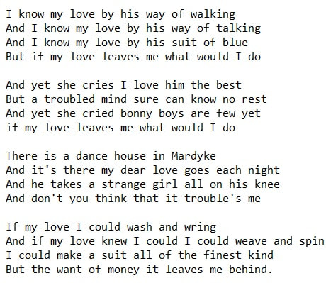 The Corrs Lyrics I Know My Love