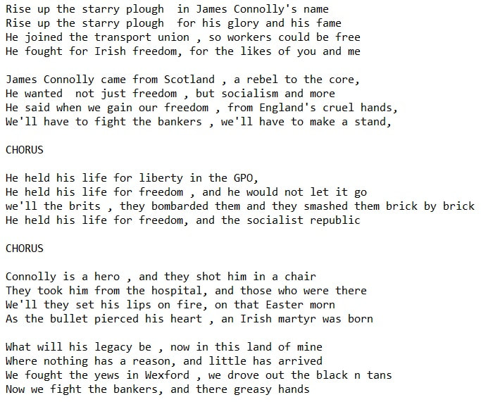 The Druids lyrics The Starry Plough