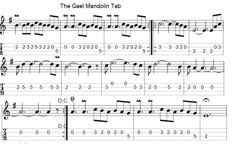 The gael mandolin tab