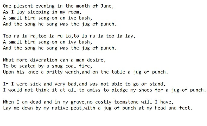 The jug of punch lyrics [ Irish Folk Song ]