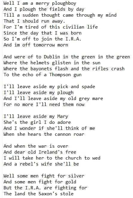 The merry / jolly ploughboy song lyrics