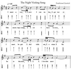 The night visiting song sheet music by Luke Kelly