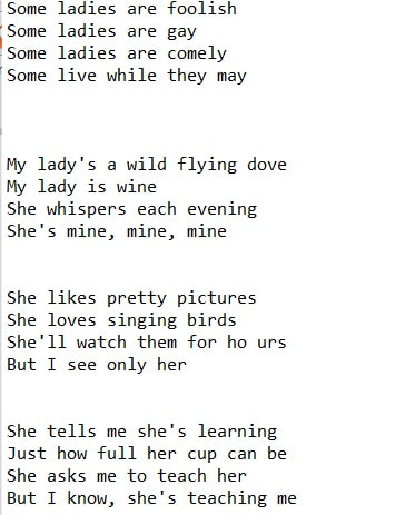 Tom Paxton lyrics Wild Flying Dove