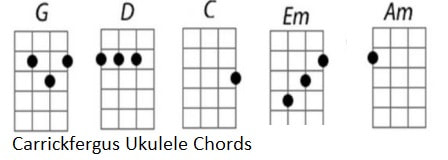 Carrickfergus ukulele chords