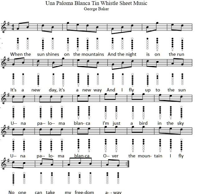  Una paloma blanca sheet music