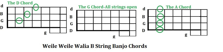 Weile Waile 5 string banjo chords