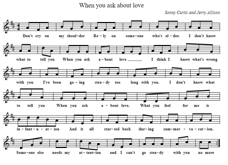 When You Ask About Love Sheet Music 
