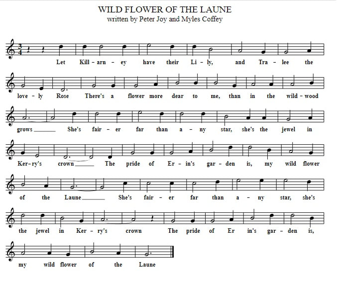 Wild Flower Of The Laune Sheet Music