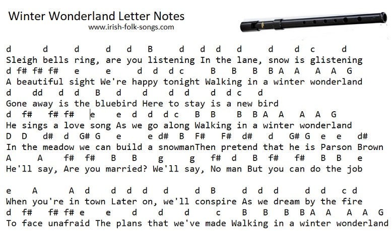 Winter wonderland letter notes