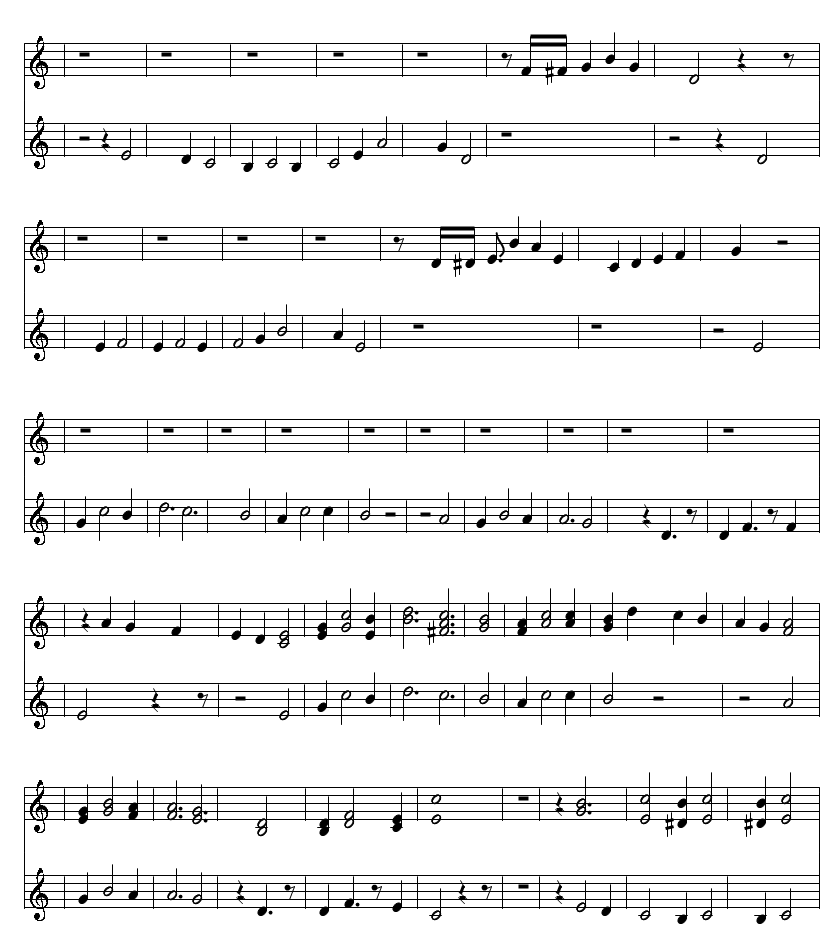 Wo die Nordseewellen sheet music notes part two